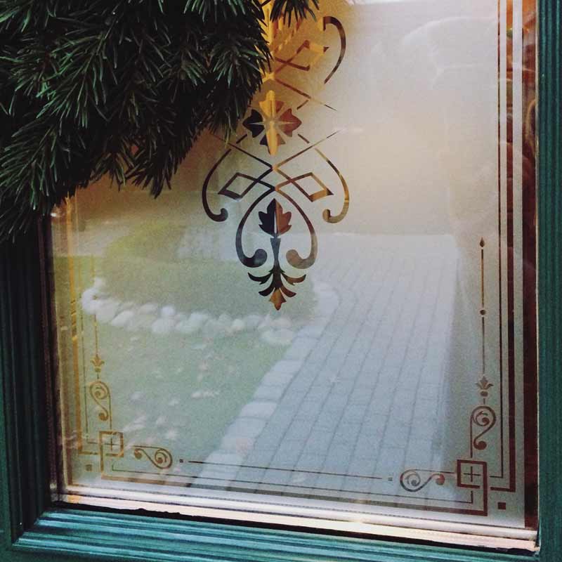 Fenster Sichtschutz Ornament als Sichtschutz Ätzglas Milchglas Imititat