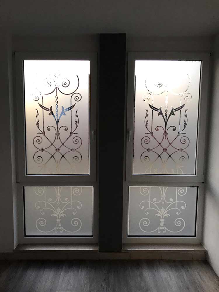 Fensterfolie Bordüre Cosmea Sichtschutzfolie Fensterdekorfolie